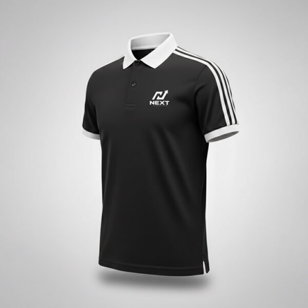 Men’s BLACK Polo Shirt – Lightweight Breathable Summer Polo