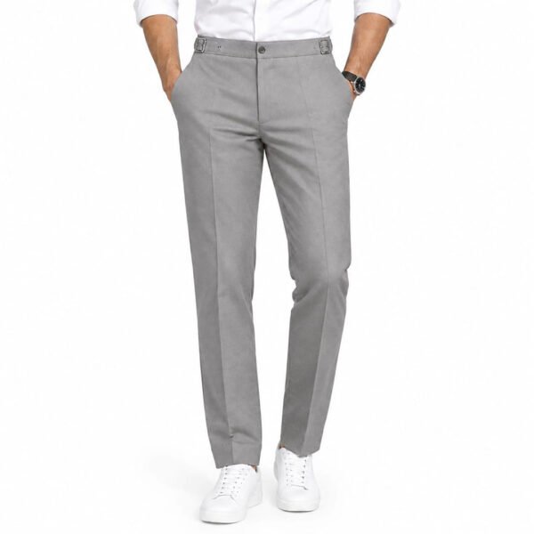 Men’s Cool Grey Gurkha Pants – Stretch Trousers | Smart Casual