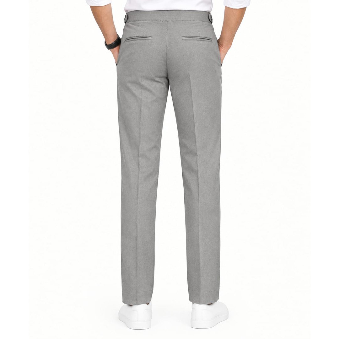 Men’s Cool Grey Gurkha Pants – Stretch Trousers | Smart Casual - Image 2
